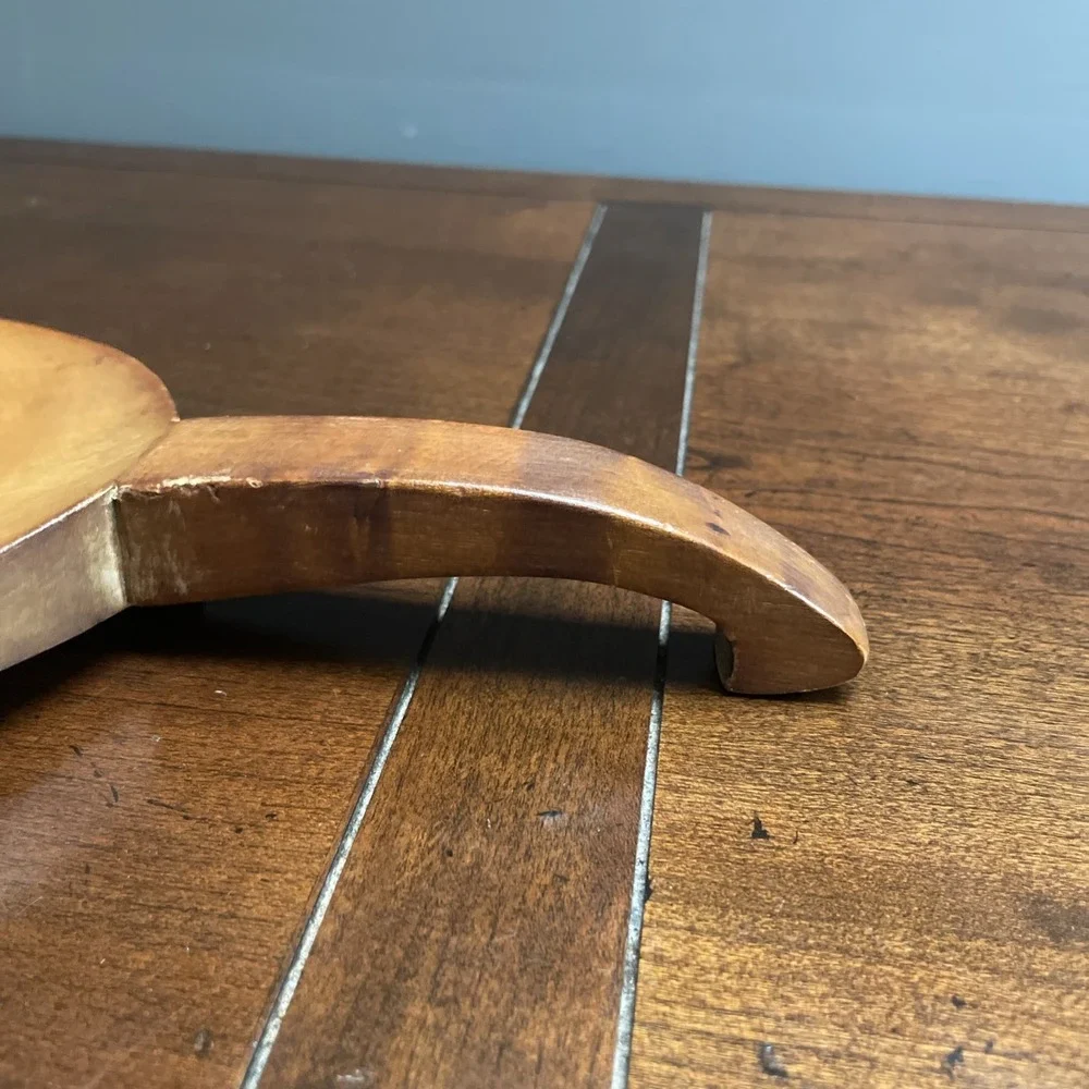 Early American Treen Ware Butter paddle scoop LARGE SPOON VTG - BEAUTIFUL!